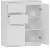 Komoda 98 cm 2 dveře 2 zásuvky skříňka FRAMIRE S-2 bílá Náhled obrázku produktu 2