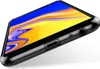 A close-up, angled view of the side of a smartphone with a colorful abstract wallpaper displayed on its screen. Produktbild-Vorschau