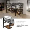 Letto a soppalco 120x200 cm, nero antracite, in ferro, con Anteprima dell’immagine prodotto 5