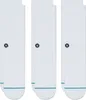 Three pairs of white crew socks are neatly arranged side-by-side against a white background. Produktbild-Vorschau