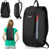 Collage of a black backpack shown from different angles, including a woman wearing it. Produktbild-Vorschau