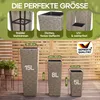 CASARIA® Blumentopf 3er Set Polyrattangeflecht Übertopf Produktbild-Vorschau 3