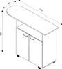 Cassettiera Bigilo con asse da stiro 2 ante bianco. Anteprima dell’immagine prodotto 4