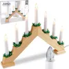 Weihnachtsdekoration LED Kerzenhalter 7 Kerzen natur Produktbild-Vorschau 21