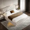 ProximaX Eleganckie łóżko tapicerowane 140×200 cm w beżowym Podgląd zdjęcia produktu 5