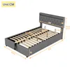 A single bed frame with its mattress slats visible and dimensions annotated. Náhľad obrázku produktu