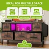 TV-Schrank, TV-Ständer Fernsehschrank, mit 5 Schubladen und Produktbild-Vorschau 3