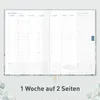 Business-Timer 2026/2027 / 17 Monate / A5 / Minty Leaves / Produktbild-Vorschau 4