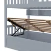 Close-up of a bed frame with a lifting mechanism for storage. Náhled obrázku produktu