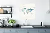 MuchoWow® Poster Weltkarte - Farben - Weiß 75x75 cm - Wand Produktbild-Vorschau 3