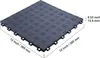 A single black interlocking garage floor tile is shown from a slightly elevated diagonal angle. Voir les images du produit