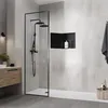 LuxeBath Wandnische Dusche Edelstahl mit befliesbarer Tür Produktbild-Vorschau 8