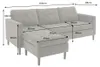 riess-ambiente Ecksofa STOCKHOLM 220cm grün Cordstoff Produktbild-Vorschau 6