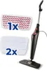 A steam mop and its accessories are displayed against a white background. Produktbild-Vorschau