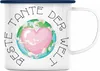 Trendation - Beste Tante Der Welt Emaille Tasse Geschenk Produktbild-Vorschau 1