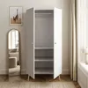 Zweitüriger Kleiderschrank HARMONY Weiß,  Kleiderstange + 2 Produktbild-Vorschau 2