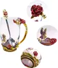 Teetasse aus Glas Rote Rose Glasklare Neuheit Glas Teetasse Produktbild-Vorschau 3