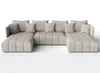 AX LIVING Canapé panoramique beige Veliro canapé en u 353 Voir les images du produit 3