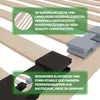 Close-up view of a wooden bed frame with highlighted features. Produktbild-Vorschau