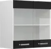 Küchenglasschrank Vicco R-Line Schwarz Hochglanz 60 cm, Produktbild-Vorschau 1