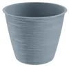 Runder Blumentopf aus Kunststoff hellgrau 17 cm Furu Produktbild-Vorschau 2