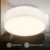 Briloner Plafonnier LED abat-jour en tissu Ø30x10,5 cm rond Voir les images du produit 2
