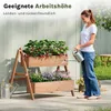 WOLTU Hochbeet mit 2 Blumenkästen, Holz Blumentreppe, mit Produktbild-Vorschau 4