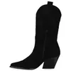 VAN HILL Damen Cowboystiefel Stiefel Stickereien Schuhe Produktbild-Vorschau 2