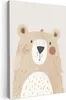 Leinwand Bilder 60x90 cm - Kinder Beige - Bär, Bilder Produktbild-Vorschau 1