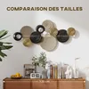 HOMCOM Décoration murale en métal moderne, sculpture murale Voir les images du produit 9