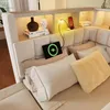 Letto imbottito Merax 90x200 con letto estraibile 90x190, Anteprima dell’immagine prodotto 10