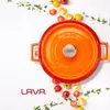 LAVA Bräter orange Ø 29 cm, Serie Casseroles round Höhe: Produktbild-Vorschau 8