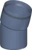 Poloplast POLO-KAL XS, Bogen, DN 90, 15°, 1 Stk. Produktbild-Vorschau 1