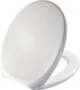A white toilet seat is shown from a slightly elevated angle against a white background. Produktbild-Vorschau