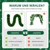 UISEBRT 15m Weihnachtsgirlande Tannengirlande mit Schleife Produktbild-Vorschau 4