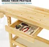 Wiltec Établi de travail – en Hévéa/Rubberwood – 45 x 49 x Voir les images du produit 4