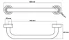Metall Wannengriff 30cm Badewannengriff weiß Griff Produktbild-Vorschau 2