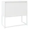 vidaXL Príborník biely 75x35x75 cm Oceľ Náhľad obrázku produktu 7