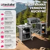 Kempinková kuchyně 172x52x104cm - šedá Náhled obrázku produktu 3
