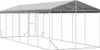 vidaXL Outdoor-Hundezwinger mit Dach Silbern 3x9x2,5m Produktbild-Vorschau 6