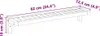 vidaXL Étagère murale suspendue Nature 62 x 10 x 12,5 cm Voir les images du produit 8
