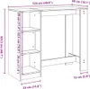 vidaXL Barový stůl s policí bílý 124x46x103,5 cm materiál Náhled obrázku produktu 8
