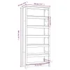 Libreria 80x35x183 cm in legno di pino massiccio Anteprima dell’immagine prodotto 8