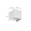 Lindby LED-Außenwandleuchte Nivar, eckig, weiß, 10 cm, IP54 Produktbild-Vorschau 5