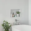 vidaXL Box doccia bianco 45 x 30 x 9,5 cm acciaio Anteprima dell’immagine prodotto 4