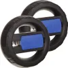 Two black wheels with blue inserts, each featuring the Nilfisk logo, are shown against a white background. Produktbild-Vorschau