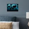 MuchoWow® Poster Weltkarte - Schwarz - Blau 30x20 cm - Produktbild-Vorschau 4