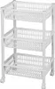 plast team Aufbewahrungs-Trolley mit 3 Körben weiß Produktbild-Vorschau 8
