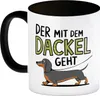 Pummeliger Dackel - Der mit dem Dackel geht Kaffeebecher in Produktbild-Vorschau 2