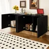 Merax Buffet moderne avec 4 portes imitation bois, design Voir les images du produit 5